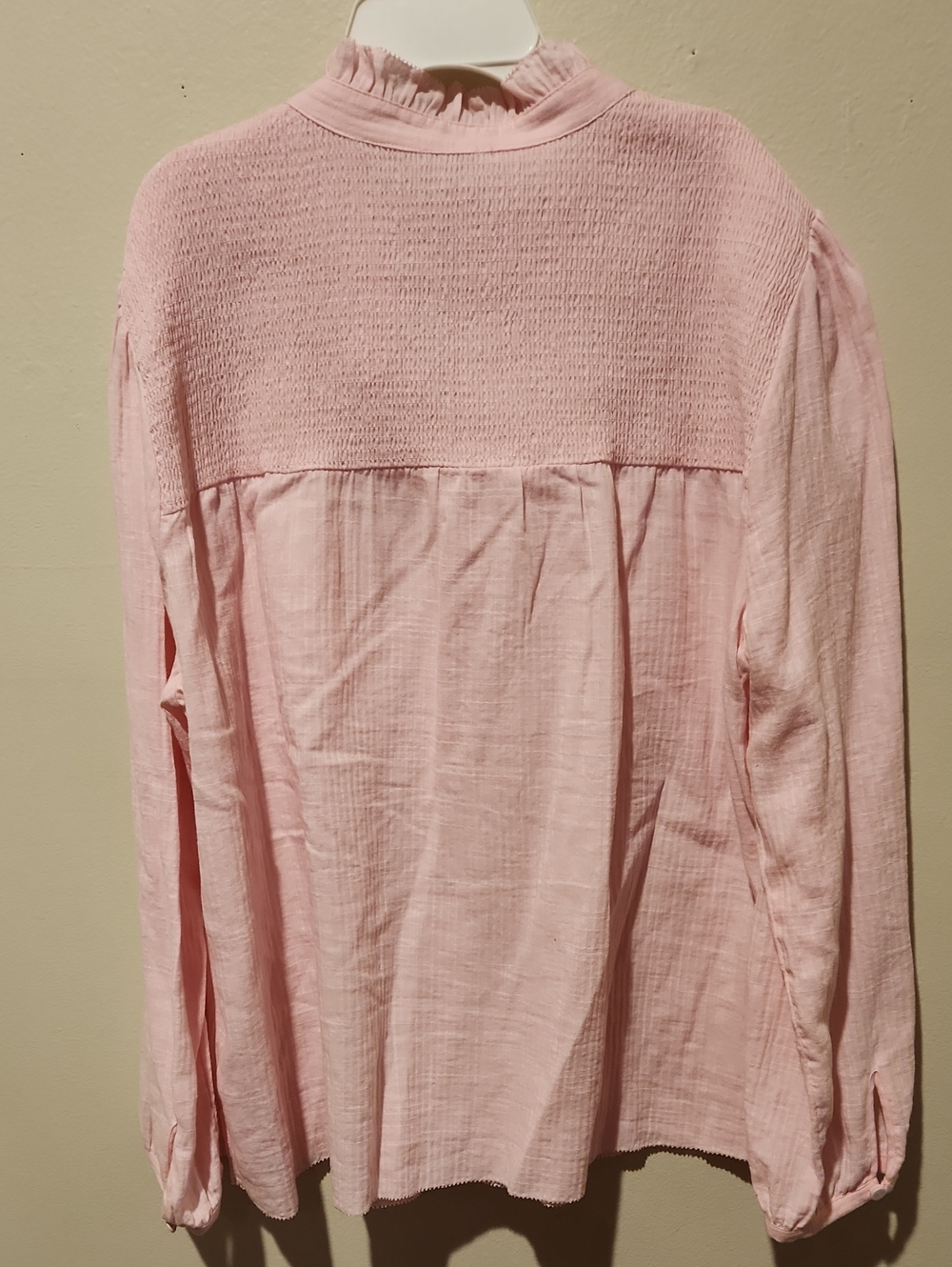 ❤ NWOT! J CREW LONG SLEEVE SOFT COTTON GAUZE GARDEN TOP, PINK, XL - Picture 9 of 10